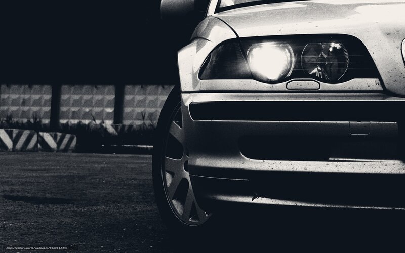 car front in black and white