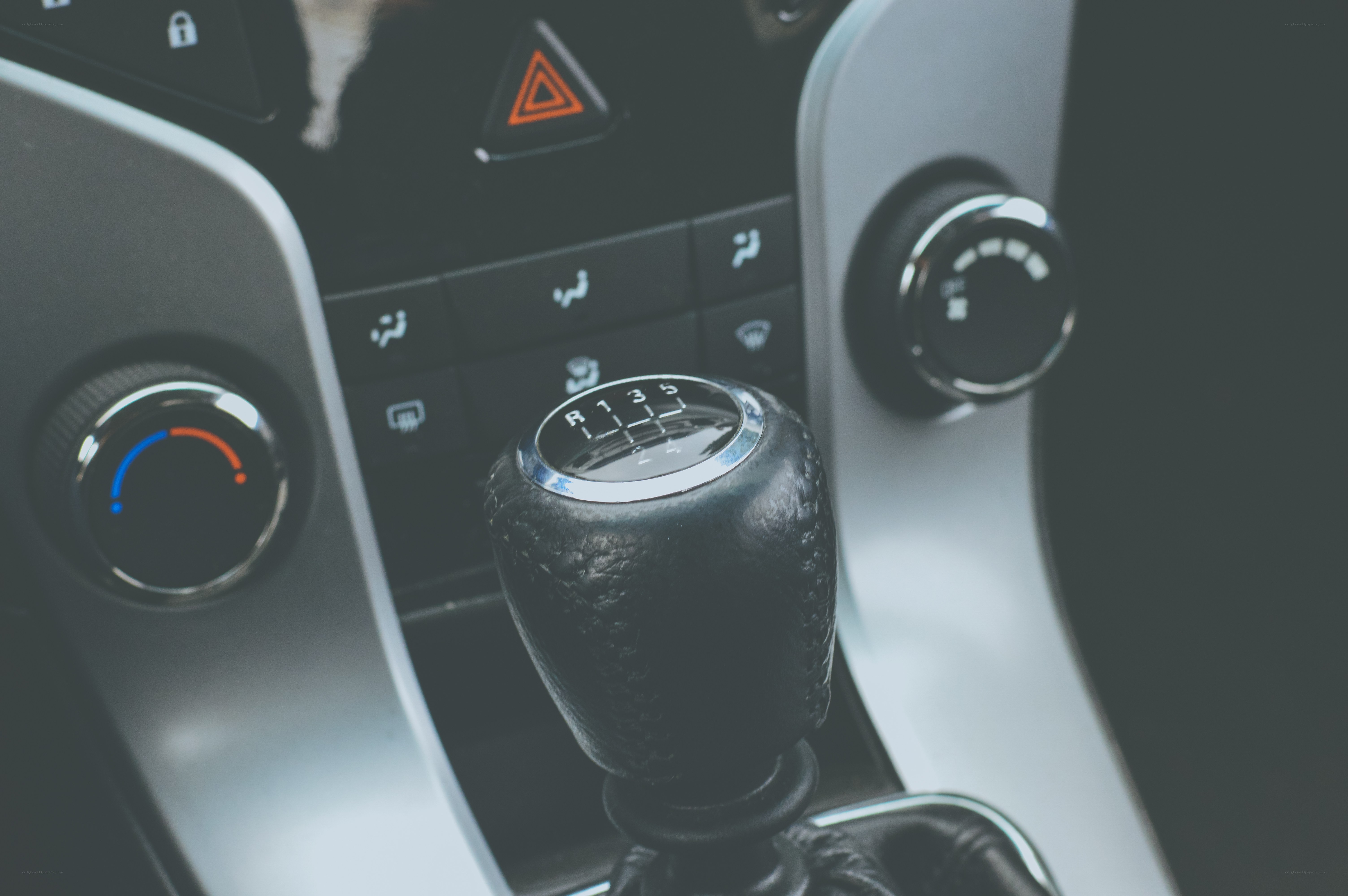 car gear shift close-up