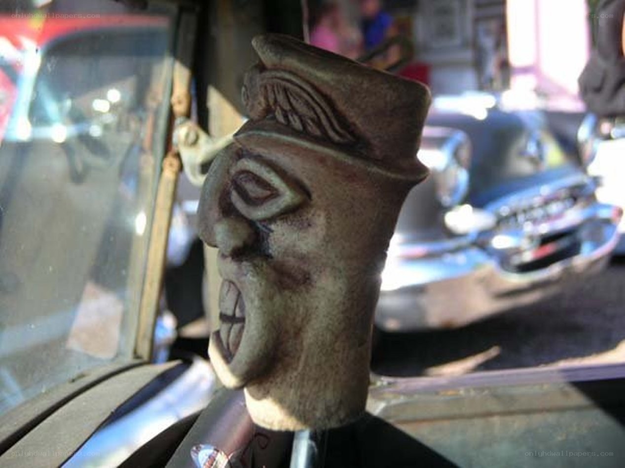 car gear shift knob with face