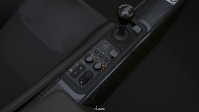 Car Gear Shifter — Black, Dark