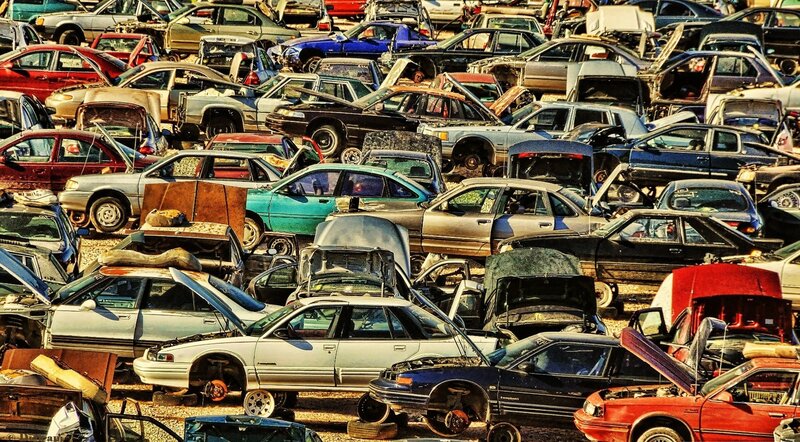car graveyard scrapyard