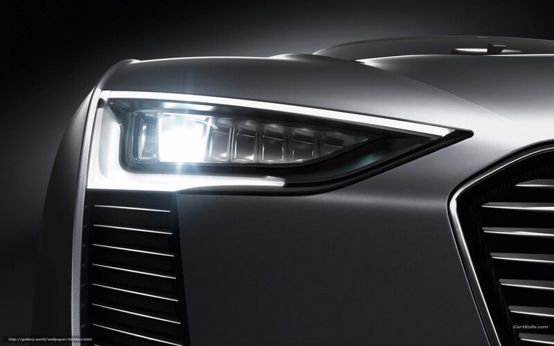Car Headlight and Grille — Black