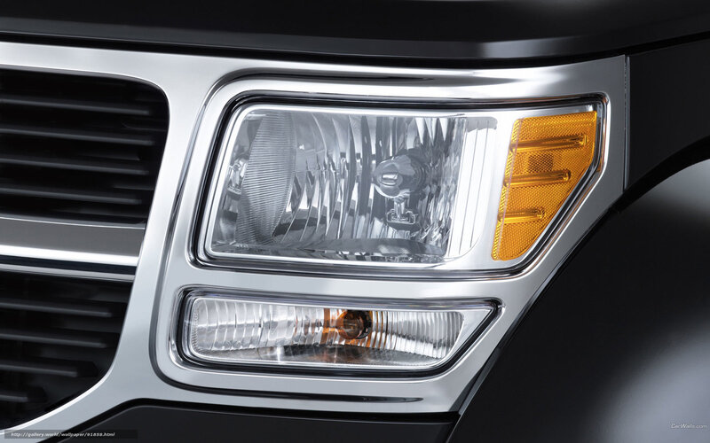Car Headlight Assembly — Black