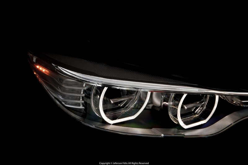 Car Headlight — Black, Dramatic, Night
