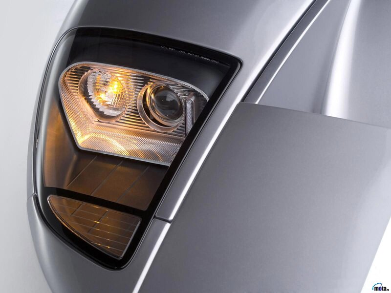 car headlight close-up