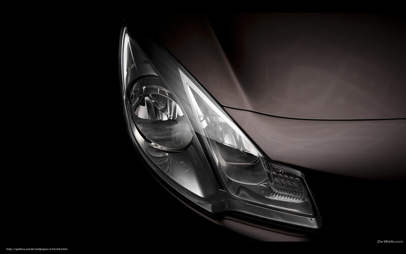 car headlight close-up