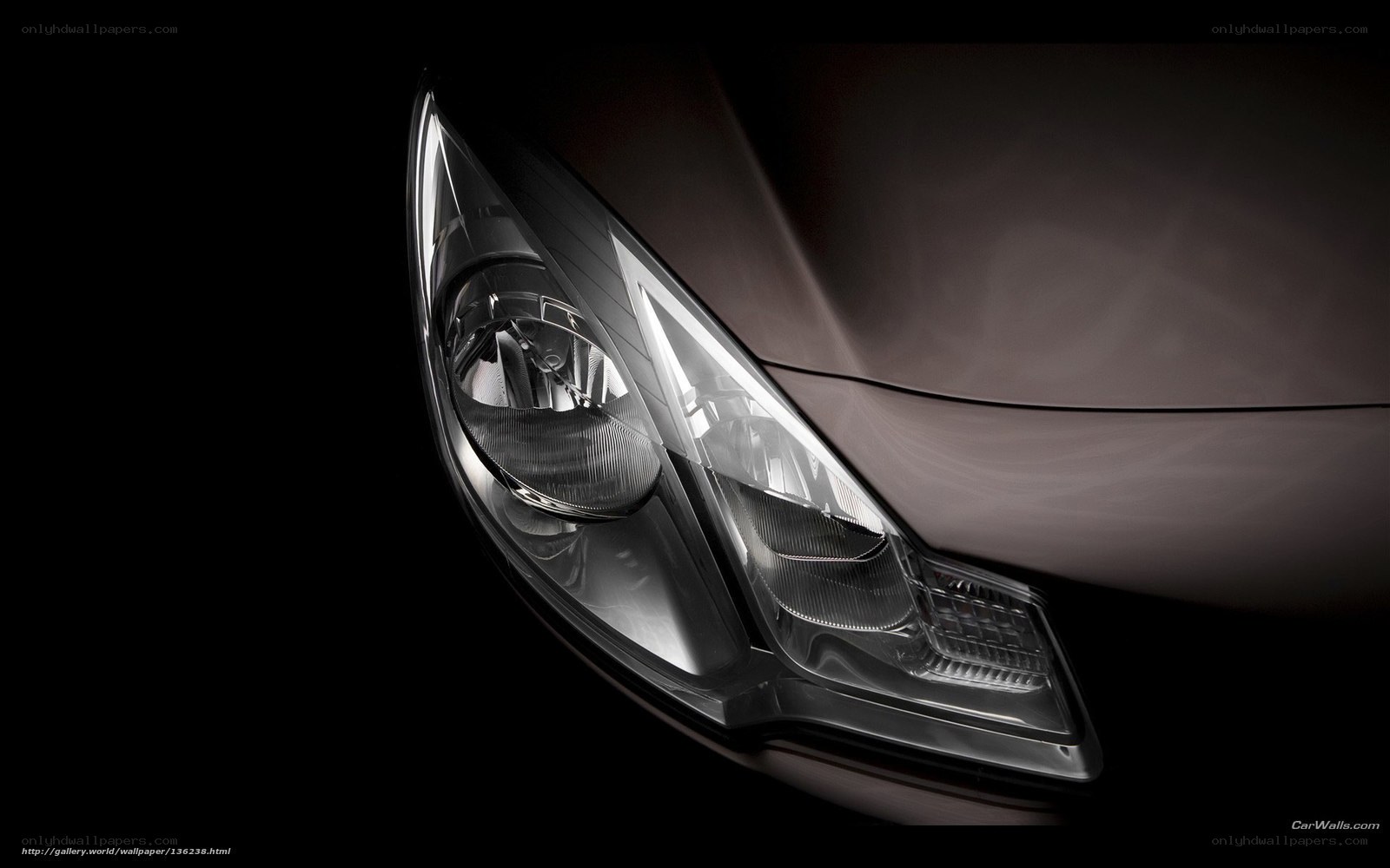 car headlight close-up