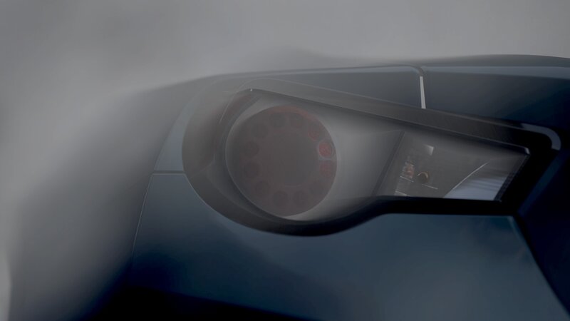 Car Headlight Detail — Gray, Minimalist