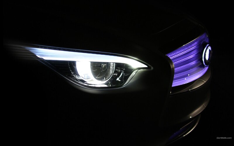 car headlight in dark