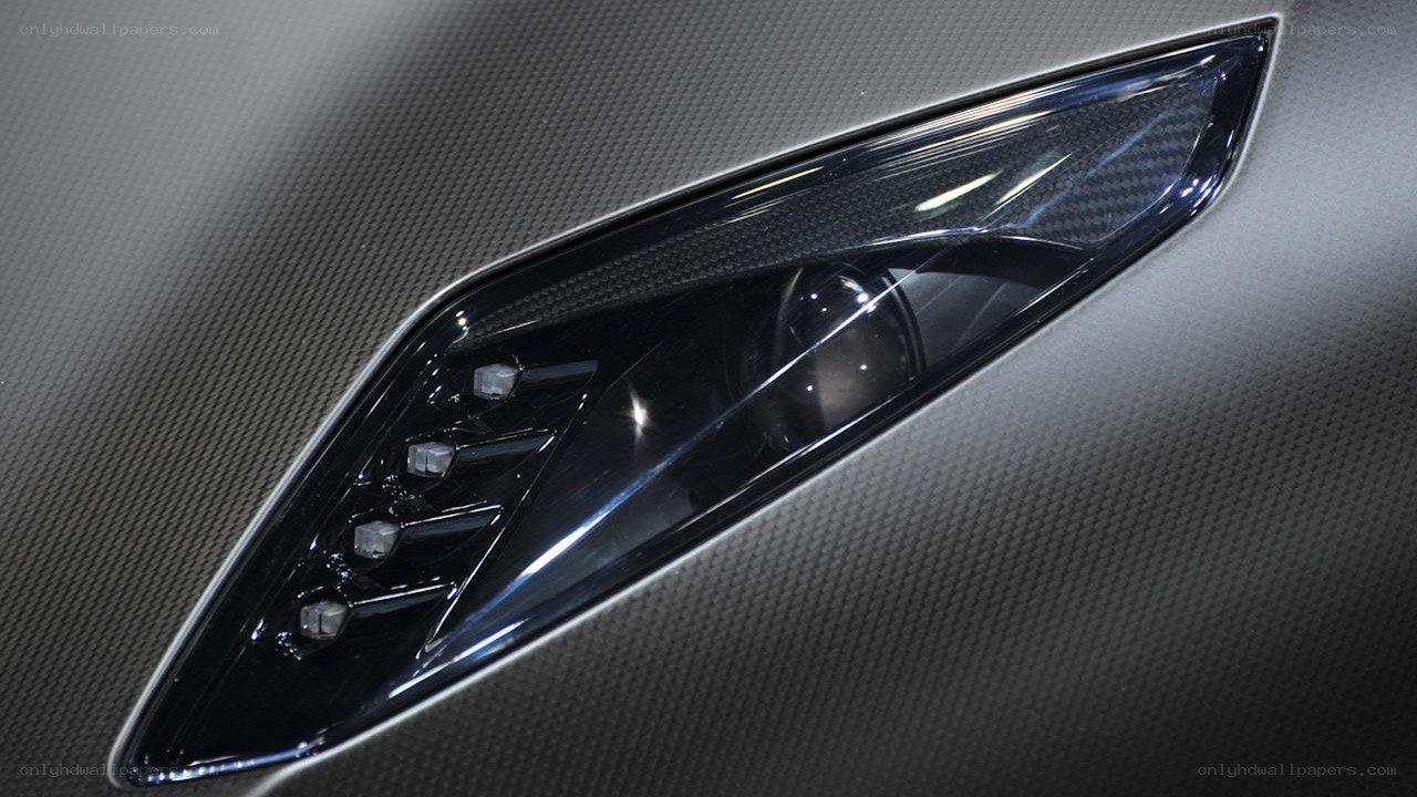 car headlight with carbon fiber