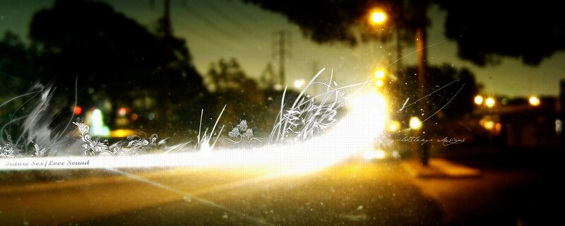 Car Headlights at Night — Yellow