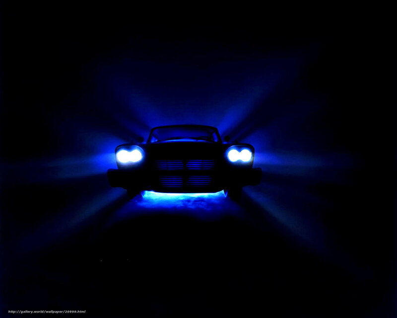 car headlights in dark