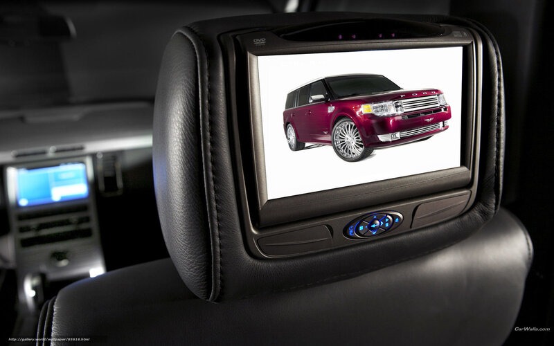 Car headrest DVD player