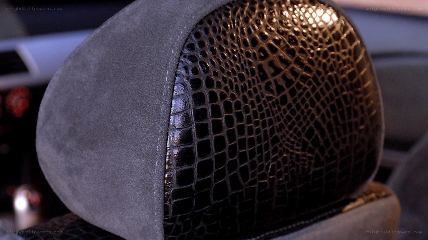 car headrest with crocodile texture