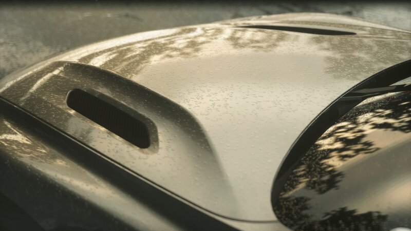 Car Hood with Vents — White