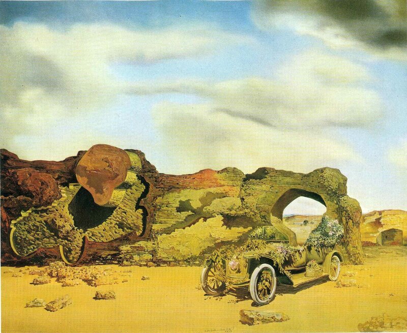 Car in Desert Landscape