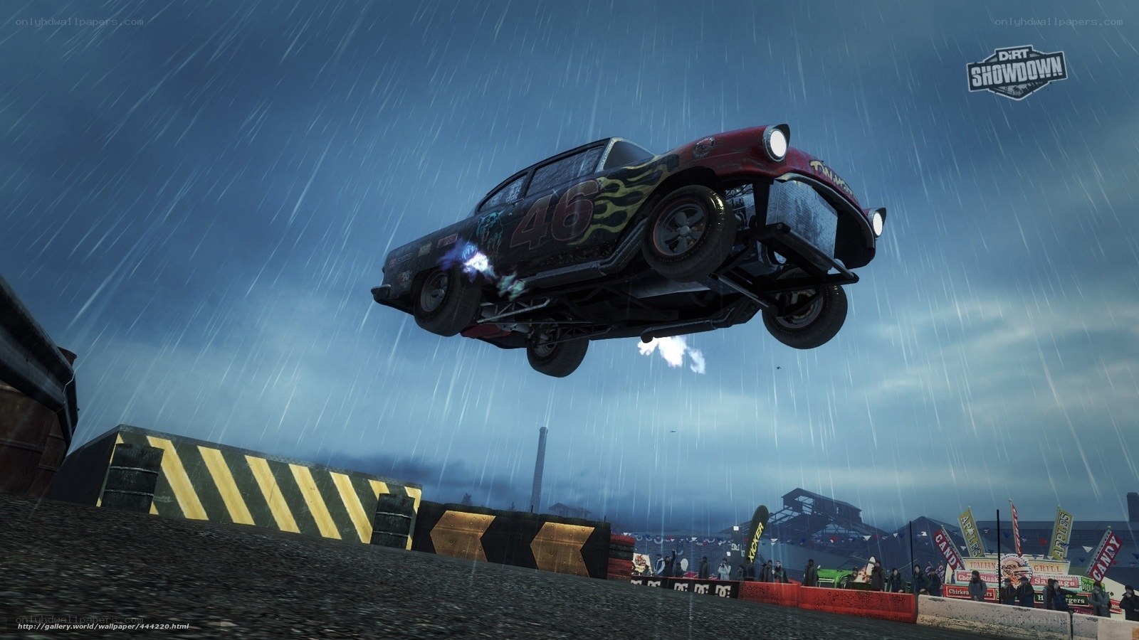 Car in mid-air jump