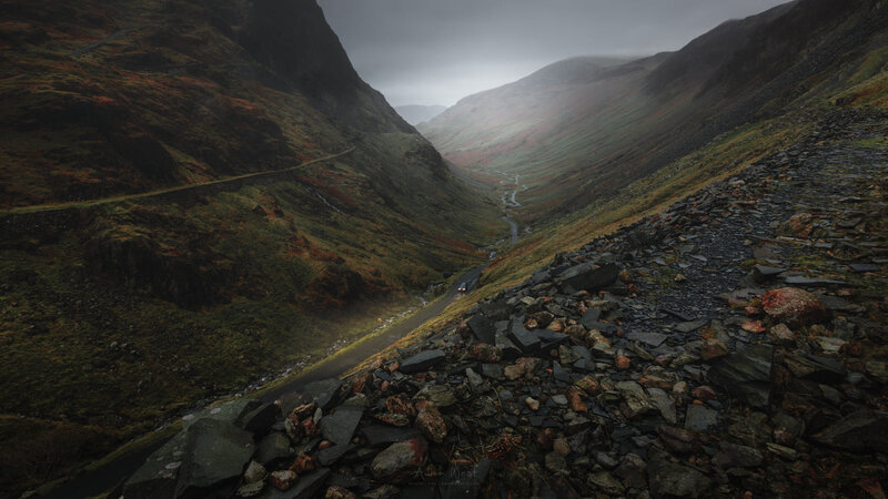 Car in Mountain Valley