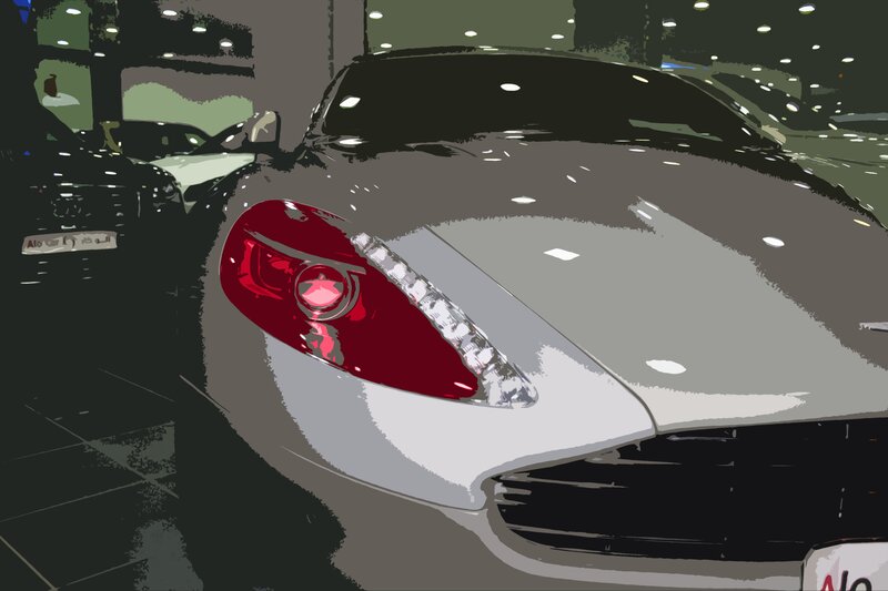 car in showroom