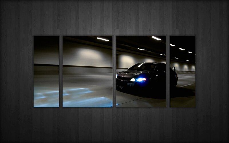 car in tunnel at night
