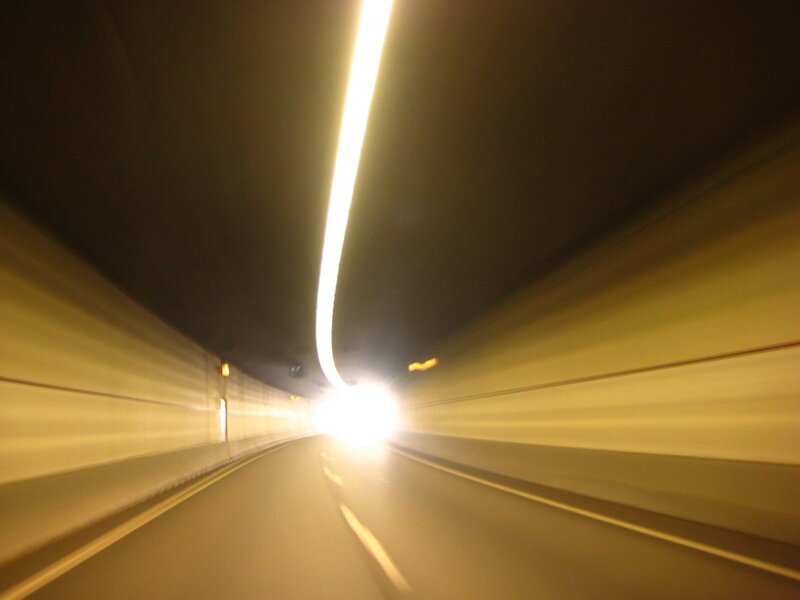 Car in Tunnel — Yellow