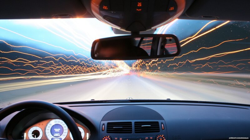 Car Interior at Night — Blue, Dynamic