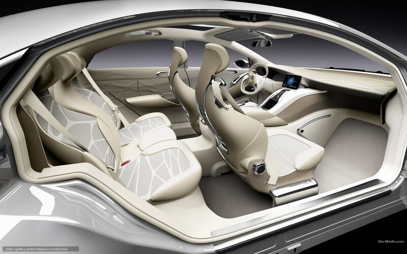 Car Interior — Beige, Modern, 3d Render