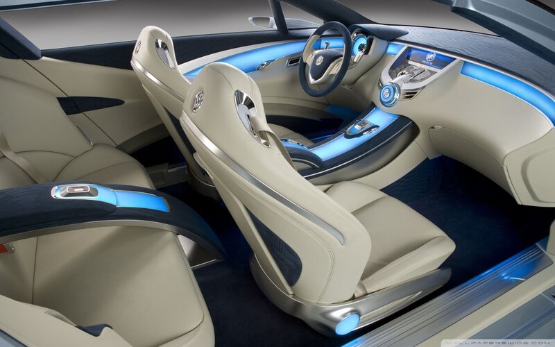 Car Interior — Beige, Modern, Photograph, Steering Wheel, Dashboard, Seats, Blue