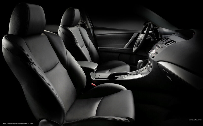 Car Interior — Black, Dramatic, Photograph, Seats, Steering Wheel