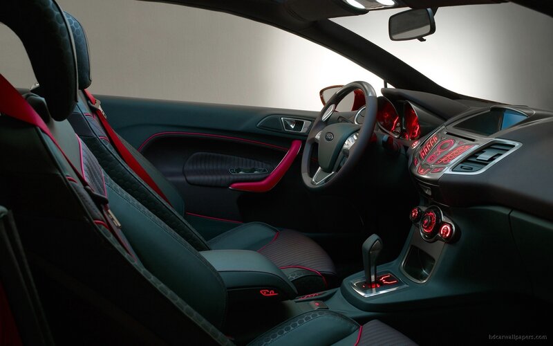 Car Interior — Black, Dramatic, Photograph, Steering Wheel, Dashboard, Seats, Red
