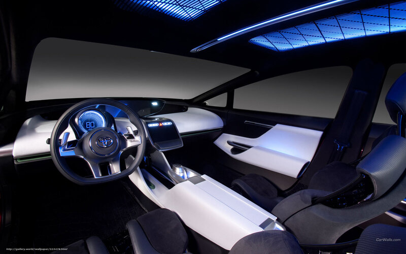 Car Interior — Black, Futuristic, 3d Render, Steering Wheel, Dashboard