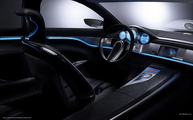Car Interior — Black, Futuristic, 3d Render