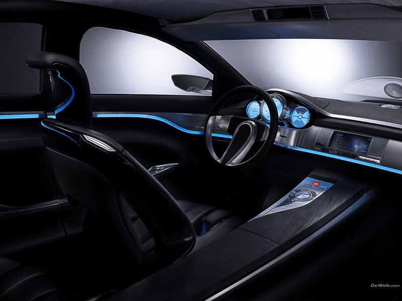 Car Interior — Black, Futuristic, Photograph, Steering Wheel