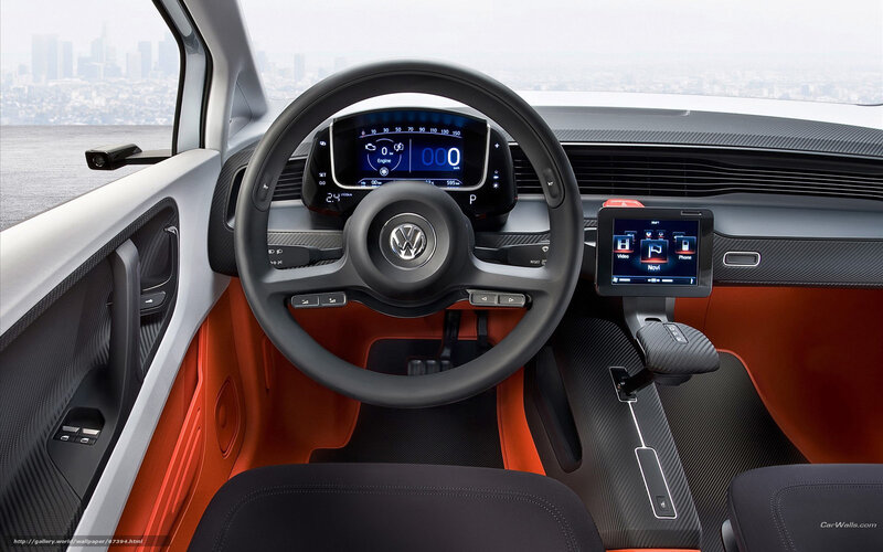 Car Interior — Black, Modern, 3d Render, Steering Wheel, Dashboard, Cityscape