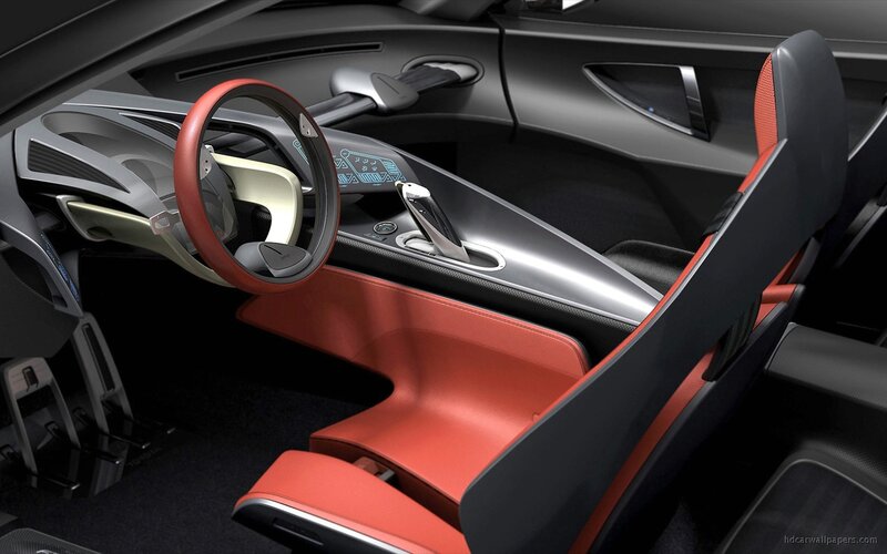 Car Interior — Black, Modern, 3d Render, Steering Wheel, Dashboard, Seat, Red