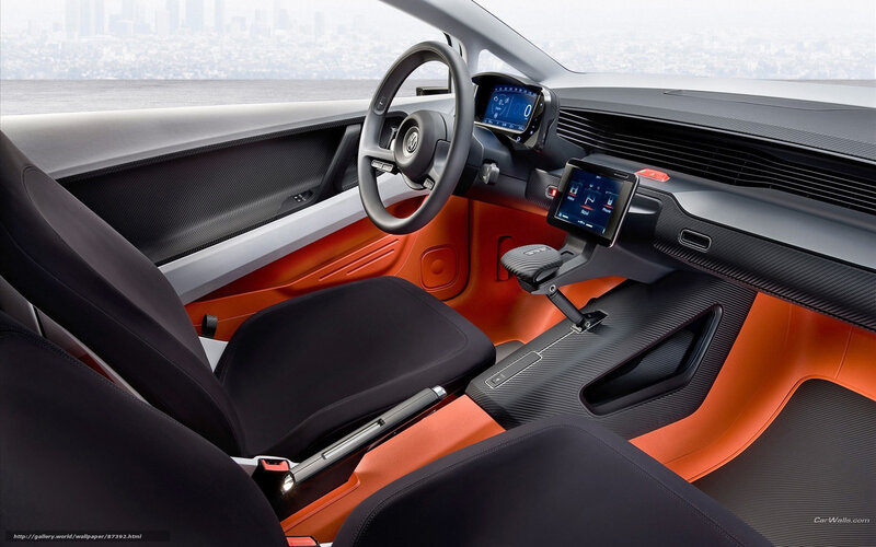 Car Interior — Black, Modern, Photograph, Steering Wheel, Dashboard, Screen