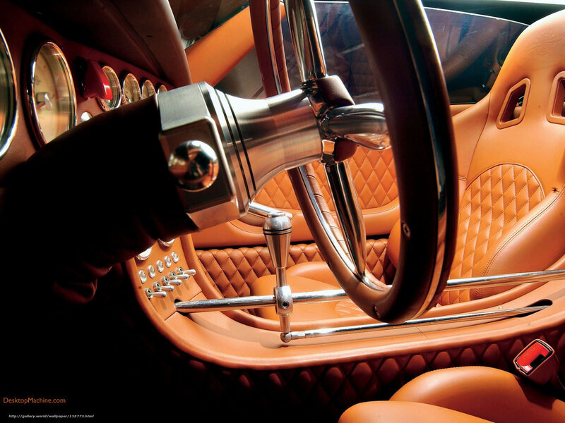 Car Interior — Brown, Luxurious, Photograph, Steering Wheel