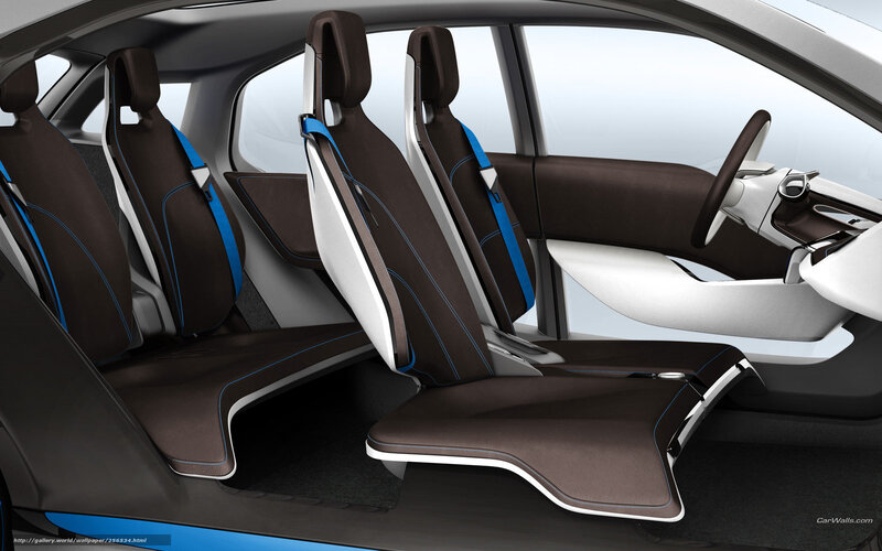 Car Interior — Brown, Modern, 3d Render, Seats, Steering Wheel