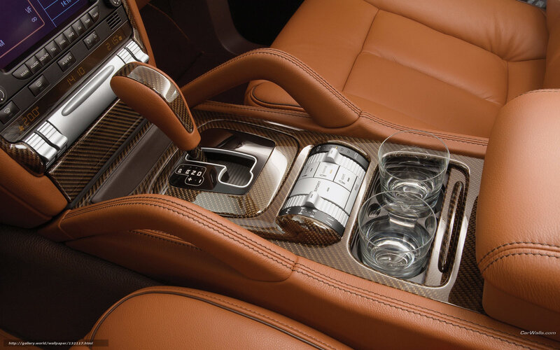 Car Interior Center Console — Brown