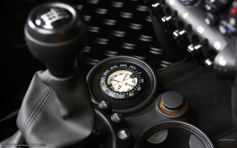 car interior compass detail