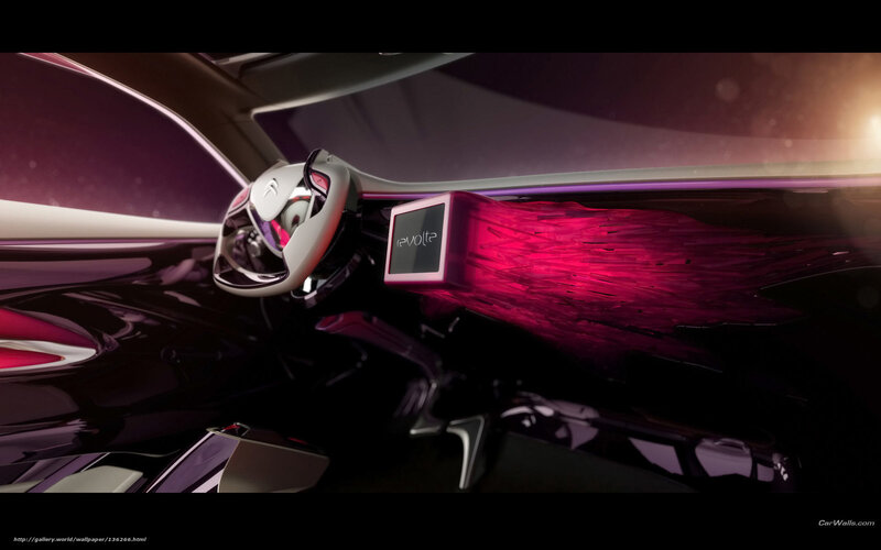 Car Interior Concept — Purple, Futuristic