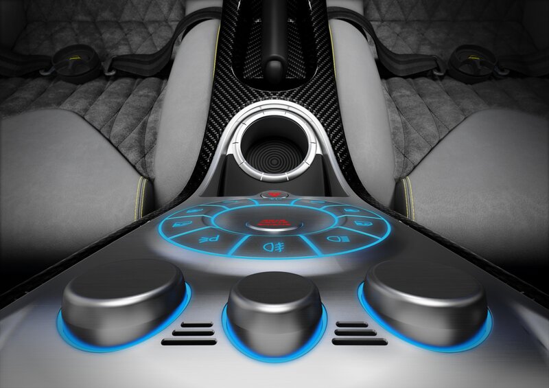 Car Interior Console — Gray