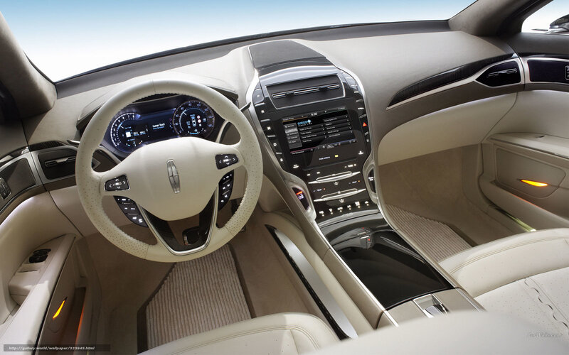 Car Interior Dashboard — Beige, Modern, Photograph, Steering Wheel, Infotainment Screen