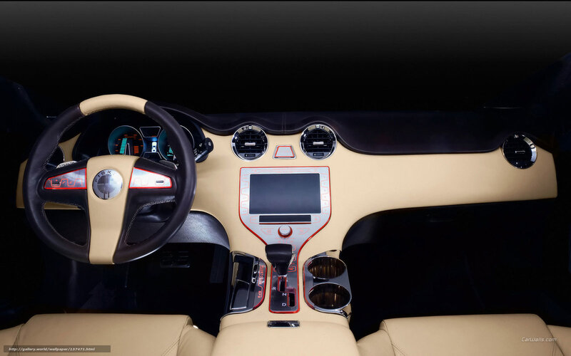 Car Interior Dashboard — Beige, Modern, Photograph