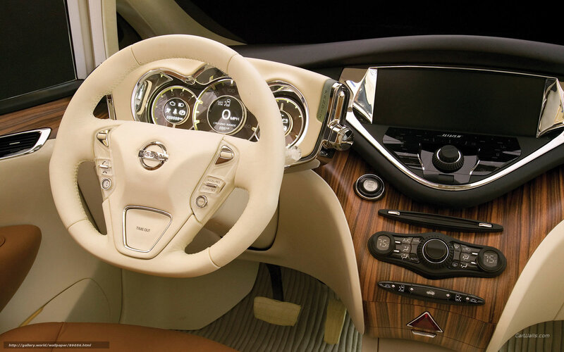 Car Interior Dashboard — Beige, Modern