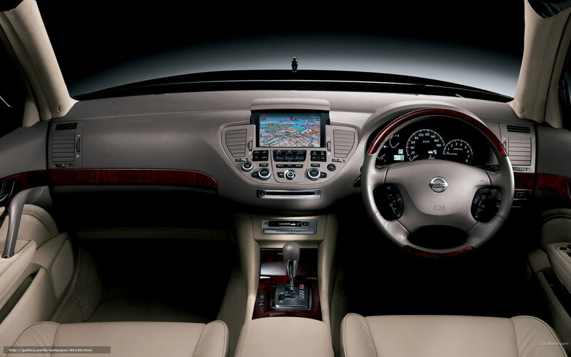 Car Interior Dashboard — Beige, Neutral, Photograph, Steering Wheel, Infotainment Screen, Gear Shift