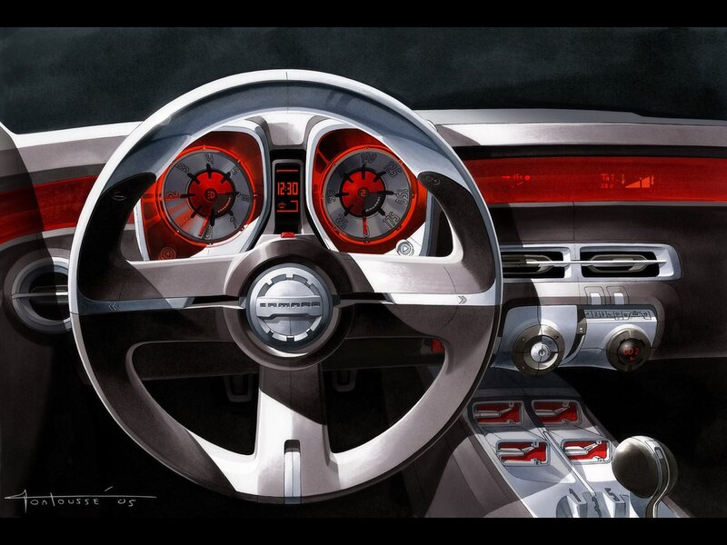 Car Interior Dashboard — Black, Dramatic, Digital Art