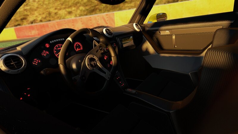 Car Interior Dashboard — Black, Dramatic, Sunset, 3d Render