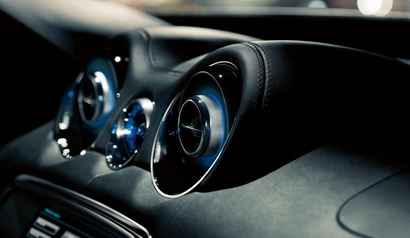 Car Interior Dashboard — Black, Dramatic