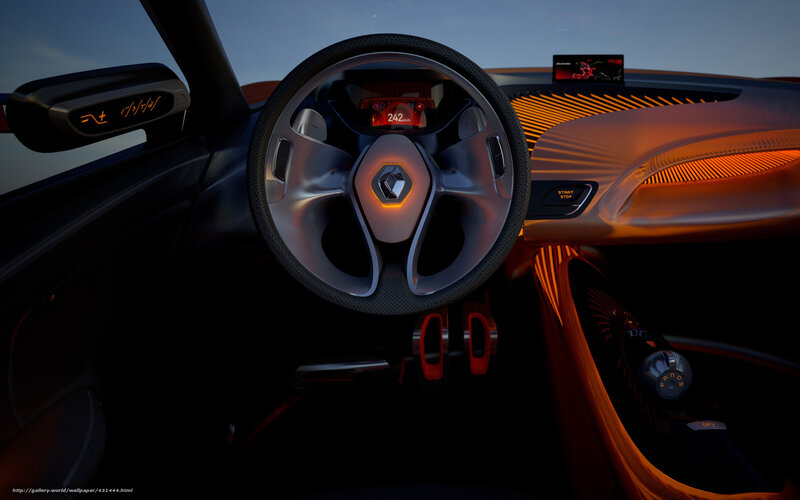 Car Interior Dashboard — Black, Futuristic, Night